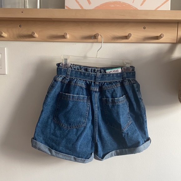 Urban Planet Paperbag Jeans Shorts - Picture 2 of 3